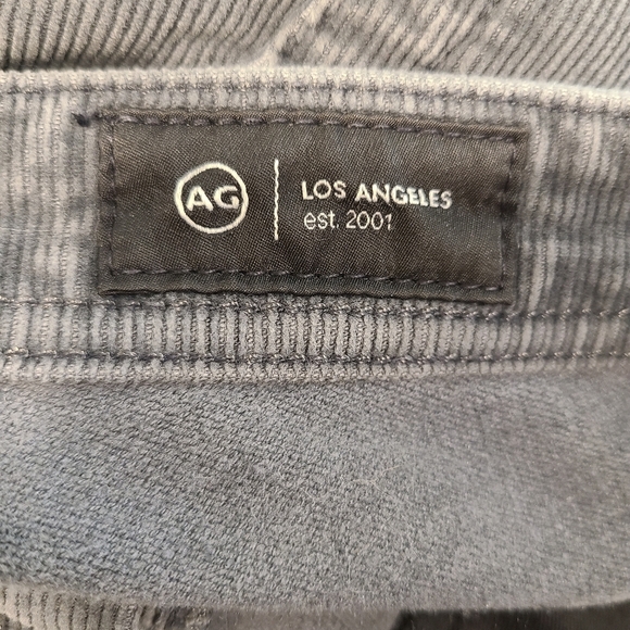 AG Adriano Goldschmied Everett Slim Straight Charcoal Corduroy Pants - Picture 7 of 9